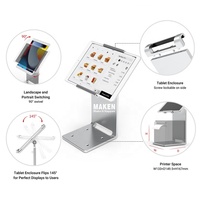 Support de tablette de bureau PS-2020 Présentoir de terminal de point de vente en aluminium deux-en-un