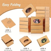 Cajas de Regalo Personalizadas con Logotipo Ovalado Multiusos, de Cartón Corrugado Reciclado, con Ventana, Laminado Mate, Grabado en Relieve, para Jabón