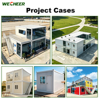 Maison modulaire préfabriquée Wecheer à 2 étages en conteneur de 20 pieds pour abri d'urgence sur chantier