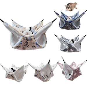 Fluwelen Katoenen Huisdier Nest Slaapzak Dubbellaags Hangmat Voor Kleine Huisdieren Verwijderbaar Dier Voor Eekhoorn Suiker Zweefvliegtuig Dierenbed - Product Image 5