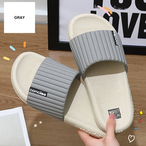 Serin yaz ev tasarımcı terlik erkekler için ev Skid banyo yüksek kaliteli slaytlar adım dışkı algılama erkek terlikleri - Product Image 3