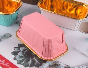 Bandeja de pan Revestimiento de molde de papel Revestimiento para hornear pasteles Pan Panadería Pastelería Cupcake Barco Taza de papel Mini Pastel Pan Foil Liner Desechable - Product Image 3