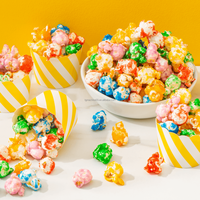 Ligne de production de pop-corn industrielle entièrement automatique à haut rendement pour des boules de pop-corn croustillantes uniformes et des pop-corn champignon avec caramel