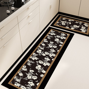 Vintage Geometric Kitchen <b>Mat</b> Rectangle Non-Slip Washable Oil Resistant Stain Resistant Wear Resistant <b>Hallway</b> Floor Rug - Product Image 4