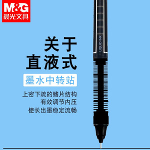 ปากกาลูกลื่น M&G รุ่น Unit Roll ขนาด 0.5 มม. หัวเข็ม แห้งเร็ว สำหรับนักเรียน สอบ - Product Image 2