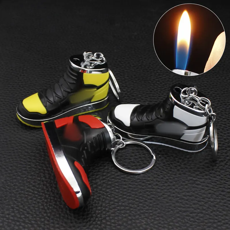 BD2012 Creative Open Flame Lighters Plastic Metal Open Flame Cigarette Lighters Keychain Cigarette Wholesale