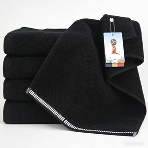 Serviette en coton bio noire personnalisée à séchage rapide pour adultes, couleur unie, tissée, pour salon <span class=keywords><strong>de</strong></span> manucure ou usage domestique, ensemble <span class=keywords><strong>de</strong></span> serviettes <span class=keywords><strong>de</strong></span> <span class=keywords><strong>bain</strong></span> - Product Image 3