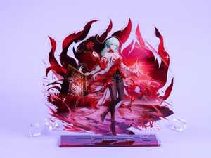 Expositor de Acrílico OEM/ODM Wuthering Waves Phrolova 20cm, Diseño Aura Roja Flameante, Decoración de Escritorio para Fans del Anime - Product Image 1