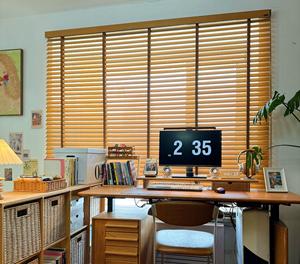 Persianas enrollables industriales inteligentes de madera con <span class=keywords><strong>cinta</strong></span> y cuerda, cortina opaca de deslizamiento rápido, cortinas enrollables con cuerda. - Product Image 2