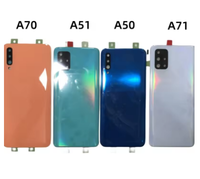Coque arrière de batterie pour Samsung Galaxy A50/A505/A70 avec cadre central en verre compatible avec A51/A515/A71/A715
