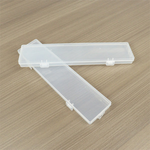 Rectangular Transparent Plastic Storage Box 26.6X6.1X1.8Cm With Lid For Office Organizing Tools Paintbrushes Calligraphy Brushes - Product Image 4