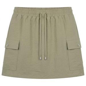 Outdoor Randonnée Casual Cargo Skort, Femmes Haute Taille Cordon Mini Jupe avec Shorts intégrés, personnalisé disponible - Product Image 4