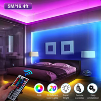 Boîte de synchronisation de télécommande intelligente de lumière de bande de LED de 5M RVB avec 6000K coloré pour le décor de chambre IP20 DC 12V
