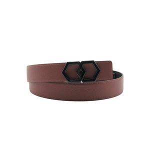 Cinturones reversibles de cuero genuino para hombre, con hebillas de acero inoxidable de lujo personalizadas, negro y marrón - Product Image 2