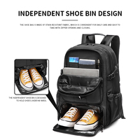 Sac à dos unisexe en nylon imperméable avec fermeture éclair, poignée souple, grande capacité 20-35L, idéal pour l'ordinateur portable, durable, tendance et décontracté pour le sport