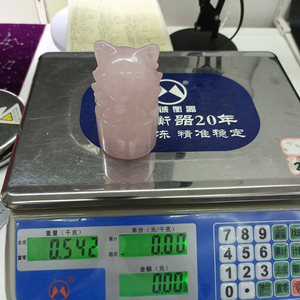 10เซนติเมตรกุหลาบควอตซ์ Selenite เก้าเทลด์สุนัขจิ้งจอกคริสตัลรักษาแกะสลักสุนัขจิ้งจอกสำหรับตกแต่งบ้าน - Product Image 6