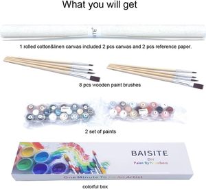 Kits de peinture à l'huile DIY en gros par numéros pour adultes, en boîte colorée - Marguerite et Tournesol - Product Image 6