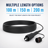 100m FastConnect Gehärtetes SC APC G657A2 Outdoor FTTH-Anschlusskabel IP68 Plug-and-Play 1-Kern LSZH Glasfaserkabel