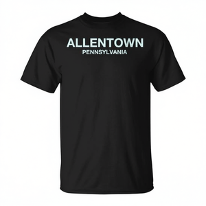 T-shirt Allentown Pennsylvania City Pride Design nera a maniche corte - Product Image 2