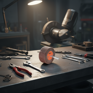 Ttake Abrasive Flap <b>Wheel</b> 80x20 Mm 6 Mm Shaft 120 Grit For <b>Grinding</b> - Product Image 3