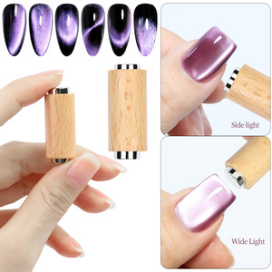 Nouveauté : Aimants ronds miniatures en bois de style japonais professionnels pour ongles en gel effet œil de chat - Product Image 3