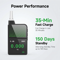 Airsense H3Pro Analyseur d'alcoolémie numérique haute précision à capteur à pile à combustible, testeur d'alcool portable, noir, batterie au lithium, câble
