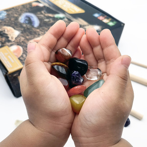 Kit éducatif STEM <span class=keywords><strong>d</strong></span>'excavation de roches et de gemmes géologiques pour enfants, expérience scientifique de fouilles de fossiles et de volcans, matériaux plastiques - Product Image 5