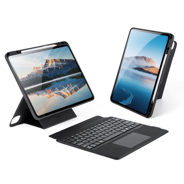 3 in 1 Magnetic Smart Magic Wireless Keyboard Case Compatible for iPad Pro 11 iPad Shockproof All Round Protective Tablet Cover