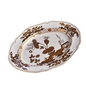 Elegant Floral Europe <b>Disposable</b> Ceramic Oval Serving Tray with Gift Box Porcelain <b>Platter</b> for Wedding Gift and Home Decor - Product Image 1