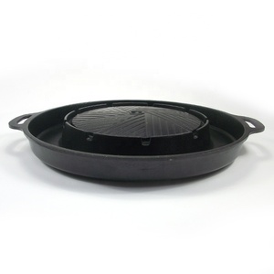 Piastra per Barbecue da Campeggio Antiaderente, Griglia Reversibile a Due Bruciatori in Ghisa e Alluminio, Piastra Portatile per Grigliare - Product Image 2