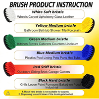 Lot de 4 brosses de nettoyage électriques multifonctions vertes pour toilettes et salle de bain