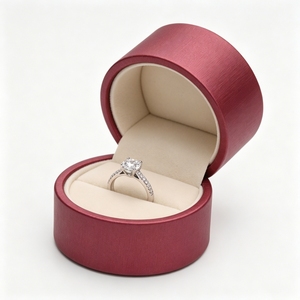Luxury Custom Shape <b>Ring</b> <b>Box</b> Rigid PU Leather Jewelry <b>Gift</b> <b>Box</b> Suede Insert Debossed Logo Wholesale Factory <b>for</b> Jewelry Brand - Product Image 3