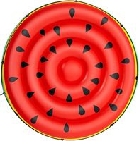 Anneau de bain gonflable de tubes de fruits de flotteur de piscine d'île de pastèque pour le salon de partie de piscine de 3 personnes
