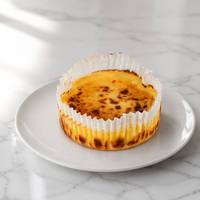 Gâteau au fromage Basque à la pulpe dorée de durian, surgelé, individuel, au goût brûlé, crémeux, prêt à consommer, vente en gros, usine OEM