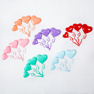 Fille coeur plastique pli libre amour ballon <span class=keywords><strong>anniversaire</strong></span> gâteau topper Saint Valentin décoration plug-in - Product Image 3