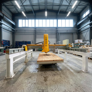 Automatic Bridge Saw <b>Machine</b> for Granite Slab <b>Cutting</b> with Hydraulic Tilting Head and Rotating Table - Product Image 1