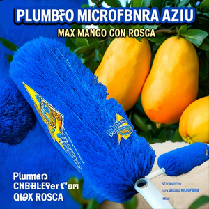 Plumero in Microfibra Blu Max con Manico Filettato - Product Image 3