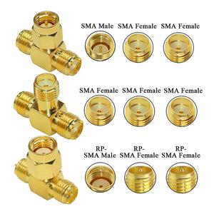 Nhà Sản Xuất T Loại <span class=keywords><strong>SMA</strong></span>-JKK <span class=keywords><strong>SMA</strong></span> Nam Cắm Để <span class=keywords><strong>2</strong></span> Dual <span class=keywords><strong>SMA</strong></span> Nữ Jack RF Coax Adapter Kết Nối - Product Image 6