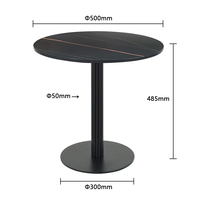 Fabrication de Tables basses, meubles, Table de Bar ronde noire, Table commerciale pour café