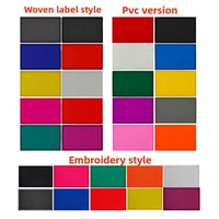 Autocollant en tissu vierge, marque tissée, broderie PVC, multicolore (noir, blanc, jaune, violet, orange, vert, gris, bleu) pour patch