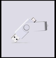 Swivel Stik Usb memori Flash, hadiah promosi Flash Drive USB 4G 8G 16G 32G berputar Tipe C memori penyimpanan adaptor