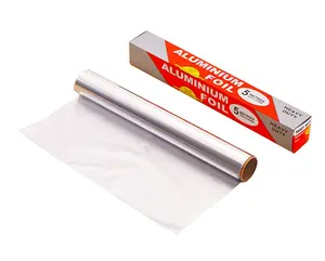 Rolo de papel alumínio para embrulho de alimentos, papel reciclável para cozinha doméstica, churrasco congelado, papel alumínio