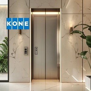 ลิฟต์บ้านหรู KONE พร้อมใบรับรอง CE, กระจกและสแตนเลสแบบ Hairline, ระบบ Traction Type - Product Image 4