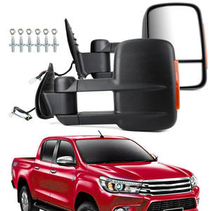 Par de Espejos de Remolque Extensibles Areyourshop para Caravana para Toyota HILUX REVO 2015 2016 2017 2018 2019 2020 2021 con Indicador - Product Image 1