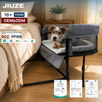 Lit portable pour chien de luxe, petit rectangle, avec logo personnalisé, super doux, écologique, motif uni, housse amovible, pliable