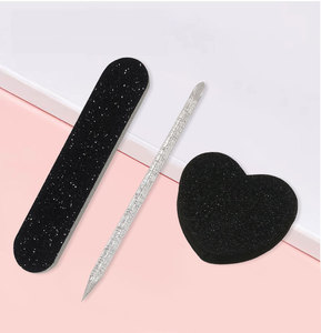 2025 New Yd Nail Nghệ Thuật Công Cụ Kit Set Màu Hồng Móng Tay Tập Tin Khử Trùng Pha Lê Thanh Hình Trái Tim Miếng Bọt Biển Thạch Keo - Product Image 5
