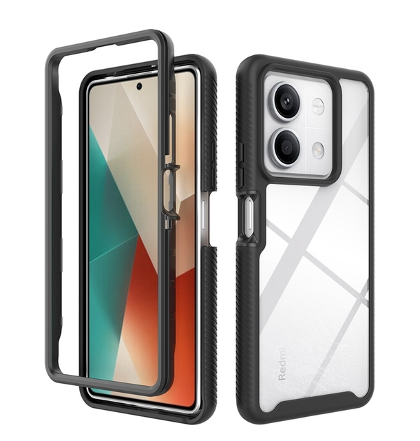 Hard Acrylic Soft TPU Anti-knock Cover Clear Full Cover Bumper Phone Case for Xiaomi Redmi Note 13 5G Back Cover