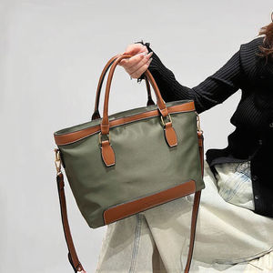 Bolso Tote Gris Ligero y Portátil de Nailon de Color Sólido para Mujer, Bolso de Hombro/Bandolera Elegante para Oficina/Casual, Bolso de Mano Duradero - Product Image 3