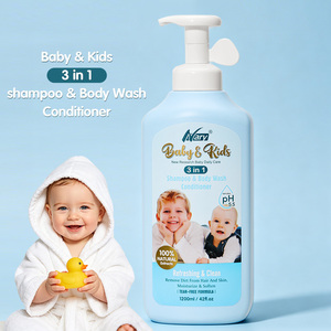 Gel <span class=keywords><strong>Douche</strong></span>, Shampoing et Après-Shampoing 3-en-1 Bio Nary pour Bébé – Sans Larmes, Nettoyage Doux Cheveux et Peau, Extraits Naturels, Approuvé par les Mamans - Product Image 1