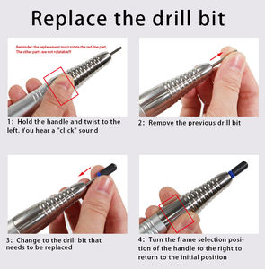 Perceuse à ongles électrique professionnelle, Portable et personnalisé, sans balais, en acrylique, 35000RPM, <span class=keywords><strong>prix</strong></span> fort, Rechargeable - Product Image 6